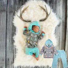 Fashion Newborn Toddler Kids Baby Boys Girls Outfits Clothes T-shirt Tops+Pants 2PCS Set