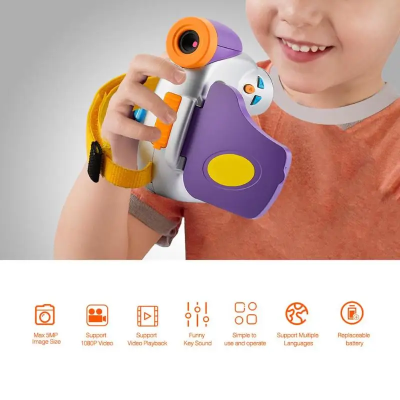 

Mini Kids Digital Camera High-definition 5.0MP 1.44 inch COMS 1.3MP 4X Zoom Children DV Camcorder Color Display Toy Cameras