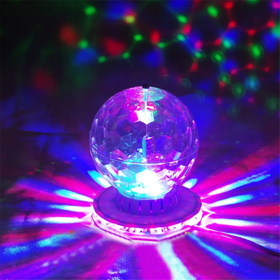 

UFO Magic Ball Stage Lamp Disco crystal Stage lighting effect EU or US plug Auto Rotating for Bar,KTV,ballroom,Indoor,Party,DJ