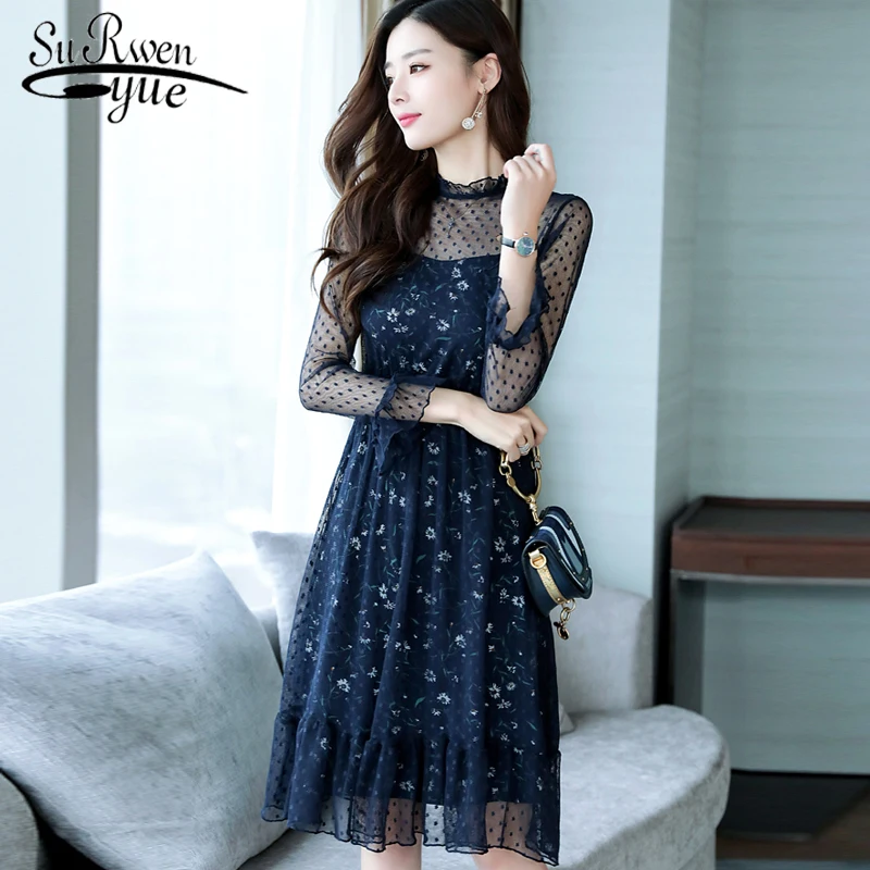 Buy Best LVJkU 2020 summer women dresses long sleeve Mesh hollow lace women dress Two piece Flowers print dress lady sexy dresses 0846 40 Buy Best LVJkU 2020 summer women dresses long sleeve Mesh hollow lace women dress Two piece Flowers print dress lady sexy dresses 0846 40