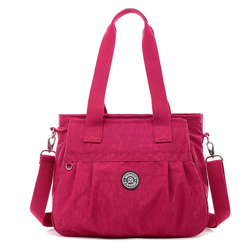 حقيبة كبيرة النساء النايلون للماء حقيبة تسوق سفر السيدات حقائب اليد Crossbody حقيبة للنساء الإناث حقائب كتف Bolsas الأنثوية W675