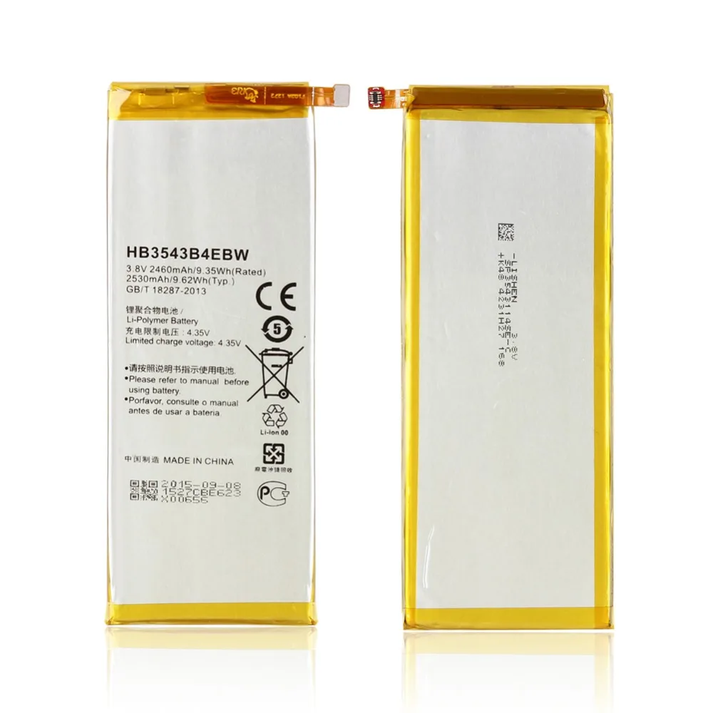 Новый литий полимерный аккумулятор 3 8 в 2460 мАч HB3543B4EBW для Huawei Ascend P7 L07 L09 L00 L10 L05 L11