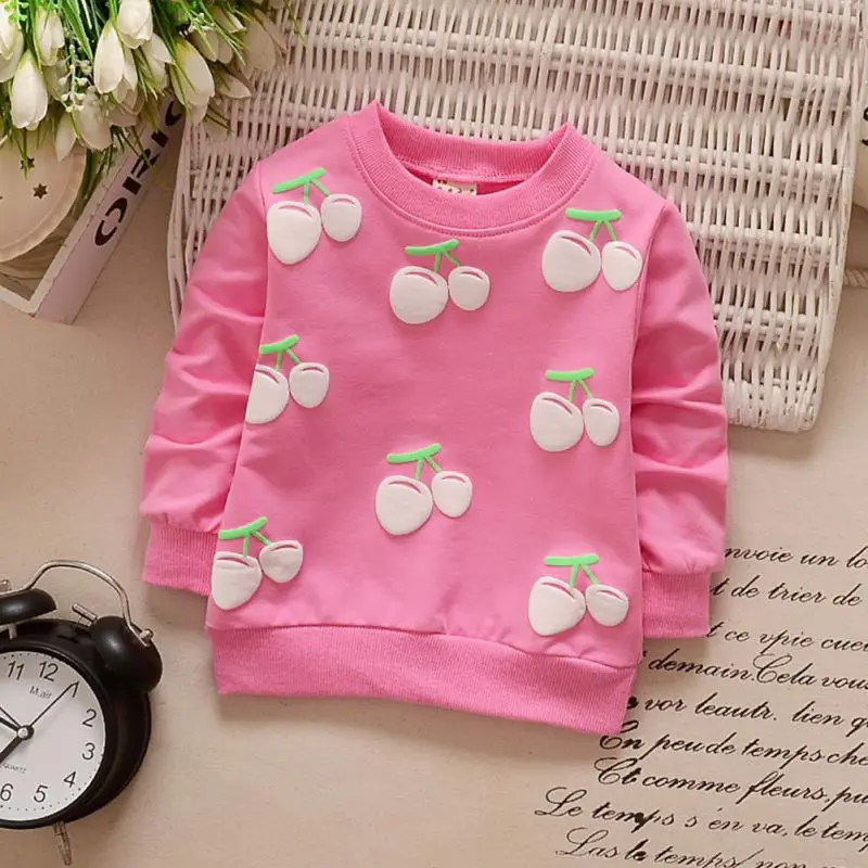 

Toddler Girl Long Sleeve Tops Kids Hoodies Spring Autumn T-shirts Cotton Winter Long Sleeve Bluza Kids Girls Bottoming Shirts 6-