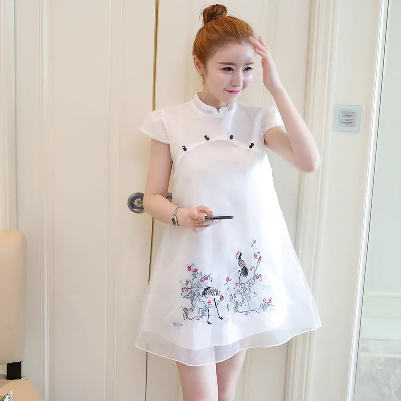 

Women Dresses Maternity Nursing Dress for Pregnant embroidey Pregnancy Women's dress Clothing Mother Retro Tide Casual Clothing