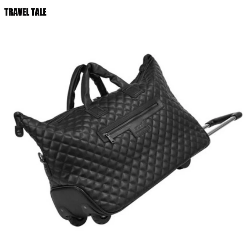 TRAVEL TALE 18 inch women leather carry on luggage traveling luggage