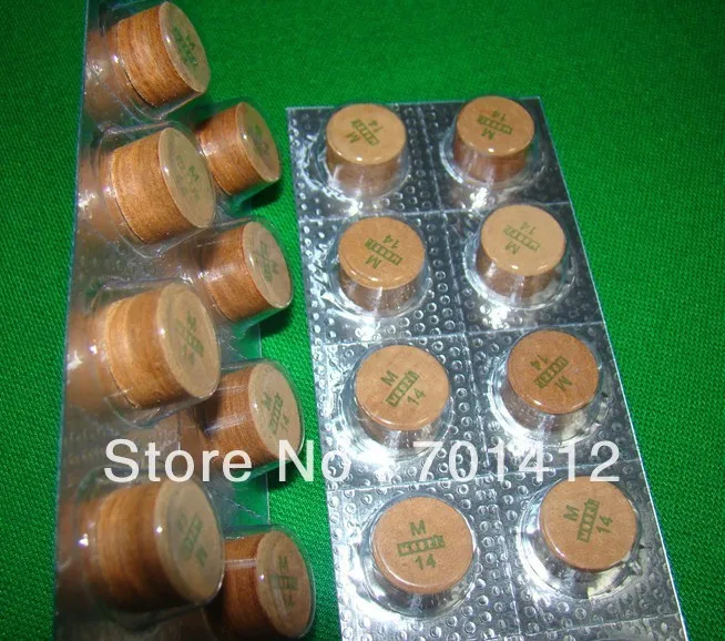 

10pcs/lot 14mm medium 8layers moori M cue tip