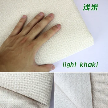 

Light khaki Coated Linen Fabric Sofa Cushion Fabirc Craft Sewing Cloth Outdoor Linen Blend Fabric Upholstery 58" wide -Per yard