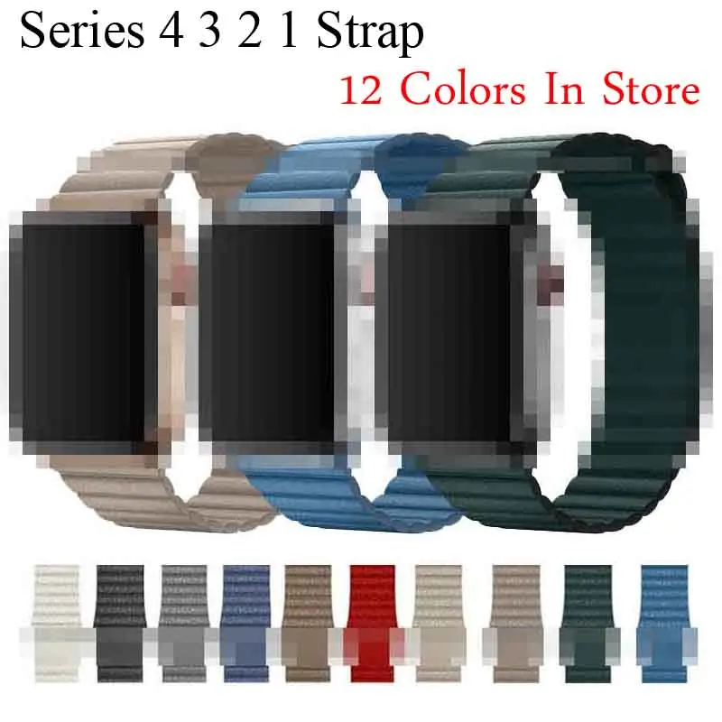 Ремешок из натуральной кожи для iwatch Apple Watch Series 4 3 2 1 Смарт-браслет ремешок на запястье Correa для наручных часов спортивные часы