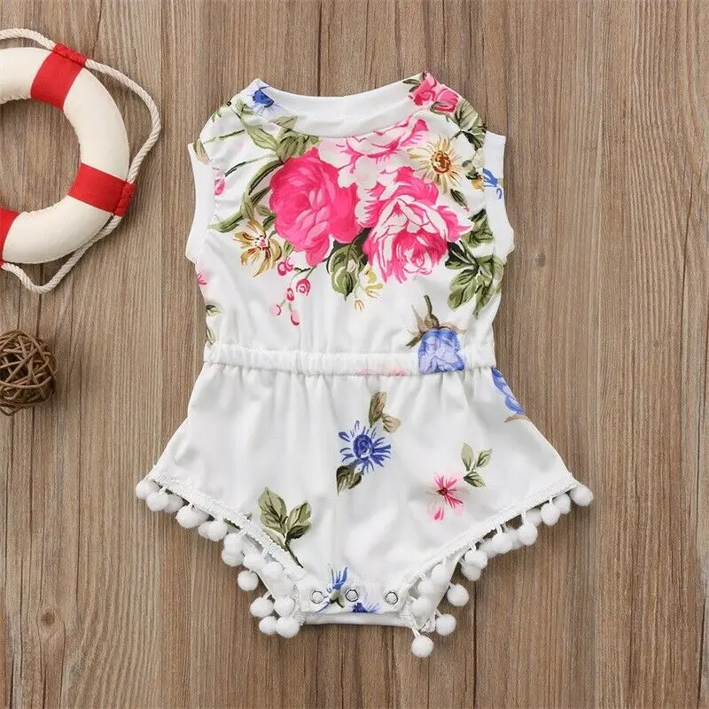 

Cute Newborn Infant Baby Kids Girls Lace Lovely Floral Romper Jumpsuit Outfits Set Sunsuit 0-24M