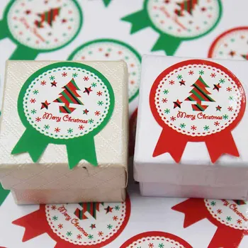 

2018 new 1000PCS 4X3cm Christmas series gifts badge sticker labels candy faovrs/souvenirs/bakery decoration package Seal Labels