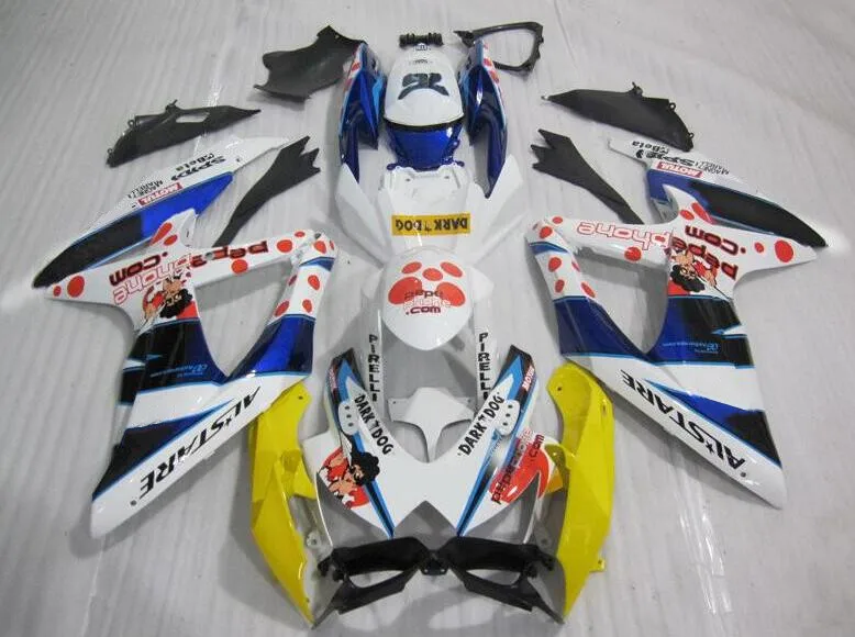 Инжекционного метода литья) ABS обтекатель комплект для Suzuki GSXR600 GSXR750 600 750 08 09 10 K8 2008 2009 2010 обтекатель пользовательские прохладный стиль