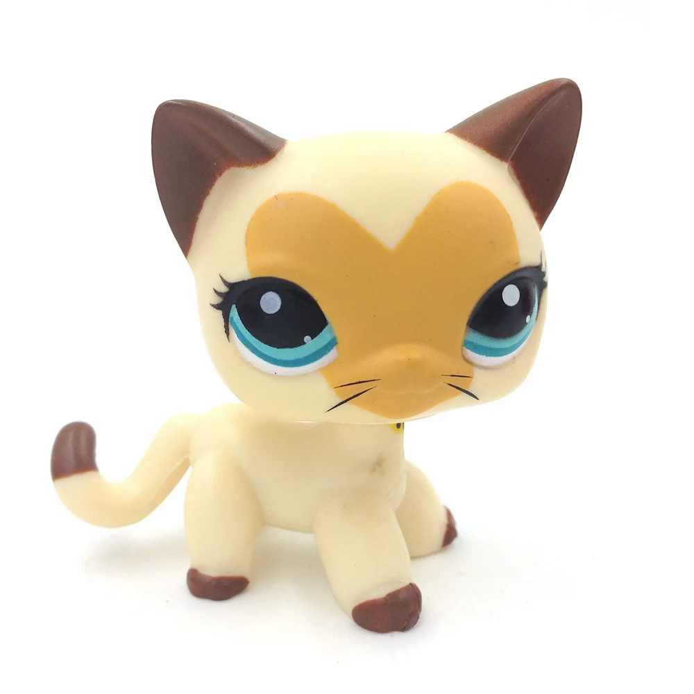 

Pet Shop #3573 Tan Brown Heart Cat Kitty Cat Collection Kids Toys Gift PS Cute Toy Kids Birthday Toys