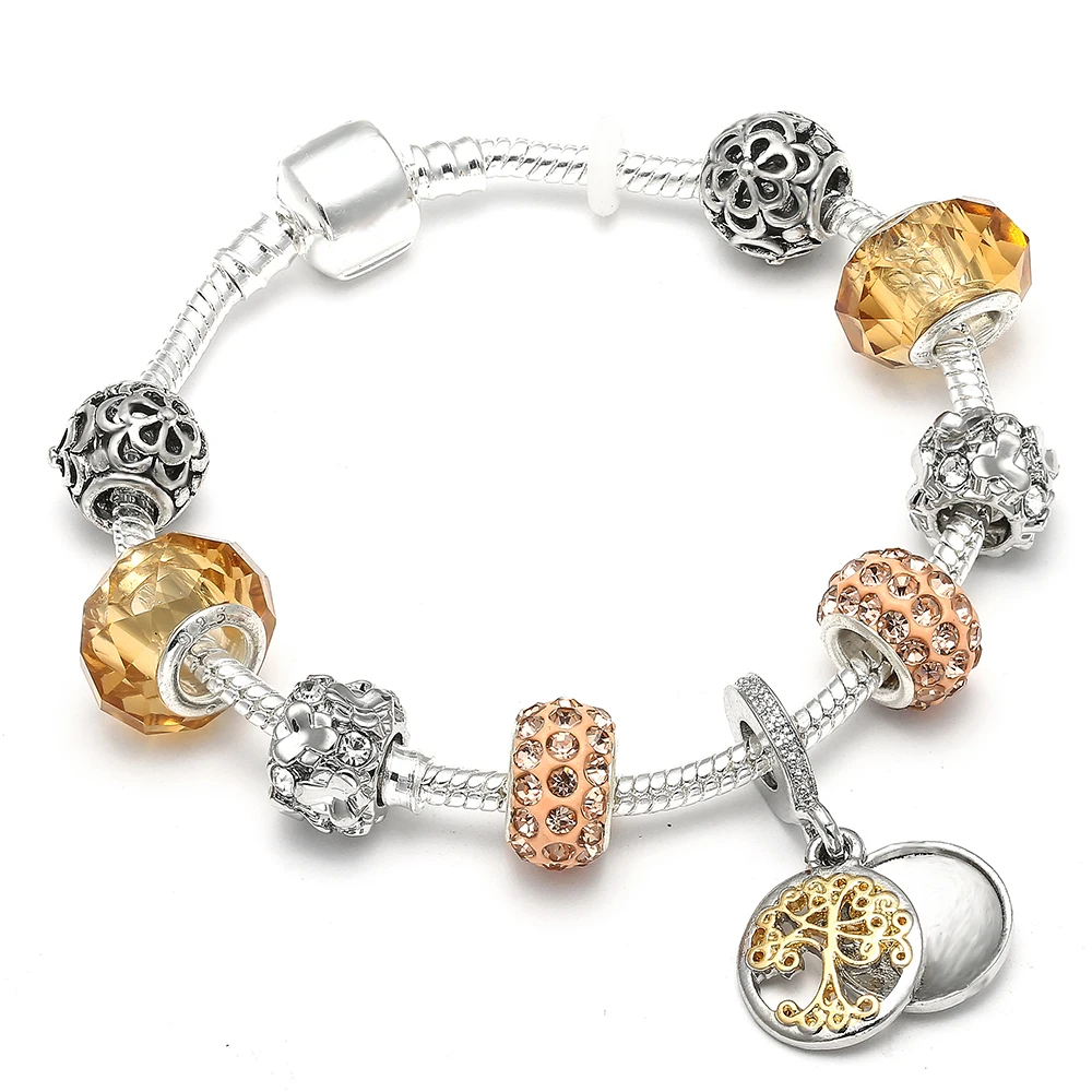 Fashion Tree of Life Charm Bracelet for Women fit Pandora Bracelets