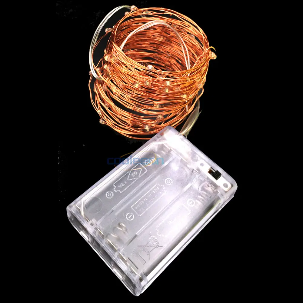 AA Battery Powered LED String Light 1M 2M 3M 4M 5M Waterproof Cooper Wire Strip Fairy Lamp for Holidays Party Garden Decorating