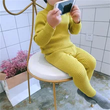 Girls Sweaters Boys Sweater 2019 Autumn Winter New Baby Girl Close-fitting Sweater Cotton Warm Set Kids Clothing 1-6Year boys sweaters high quality baby trui baby girls sweater autumn winter baby warm clothes kids sweater