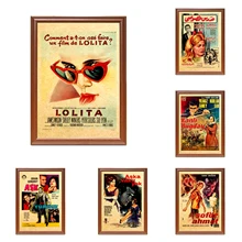 Póster de película Vintage pavo turco Lolita película Kraft Posters pinturas clásicas de lona pegatinas de pared decoración del hogar regalo