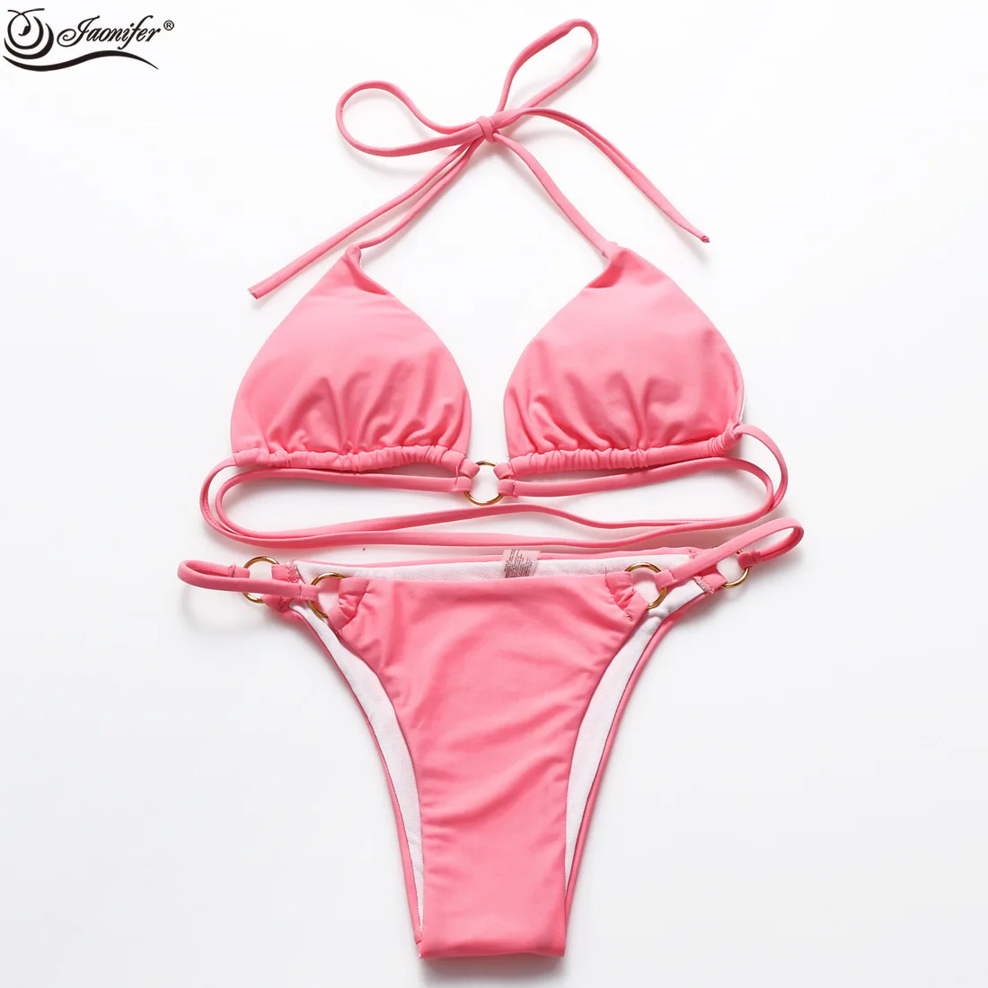 Ladies' Bikini Women Swimsuit Sexy Solid Swimwearin Bikinis Set from