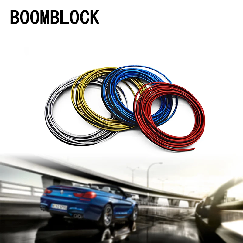 BOOMBLOCK 5 м 3D украшения наклейки для автомобилей линия Peugeot 307 206 Jeep Ford Focus 2 3 VW Polo Golf 4 7