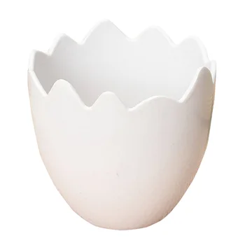 

Wholesale Egg Shaped Flower Plant Pot Container Planter Holder Home Office Garden Decor White