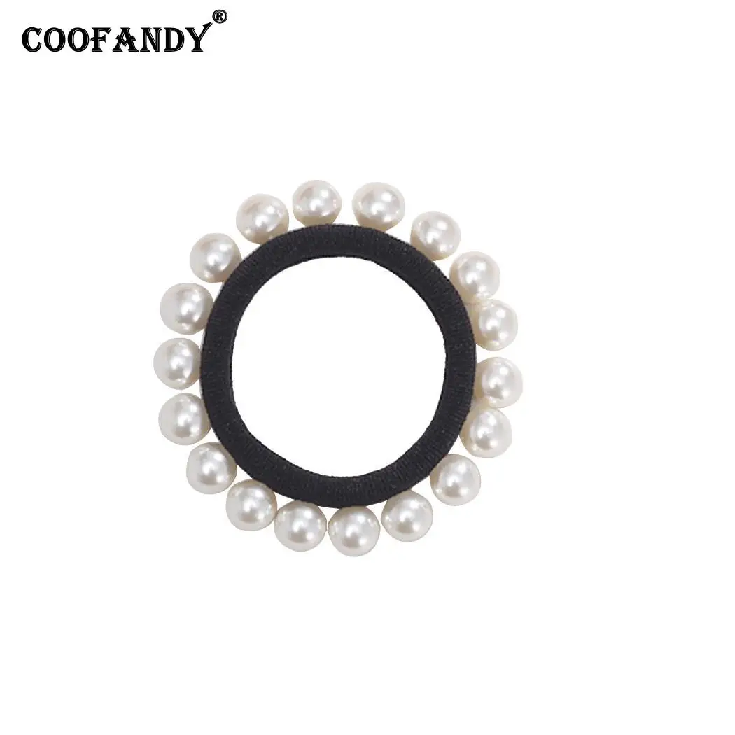 

Women Fashion Plastic Pearls High Elastic Hair About 1cm/0.4inch Ties Hair Casual Accessories