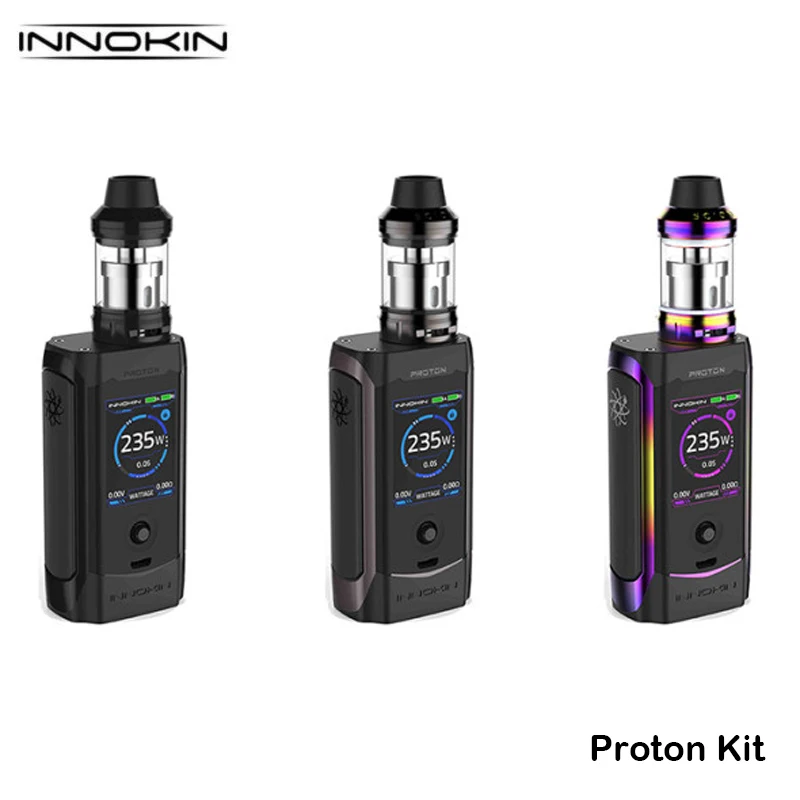 Best  Original Innokin Proton Kit 235W Proton Box Mod with Scion II Atomizer Tank 3.5ML Electronic Cigare