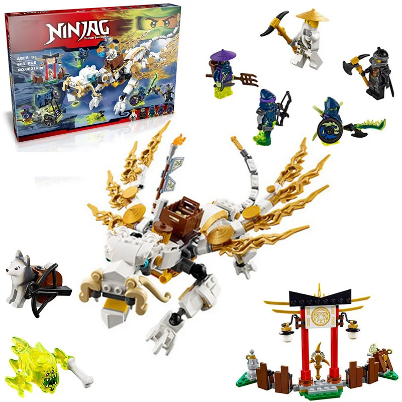 

603pcs Ninjago Lepin DIY Cole's White Dragon Building Blocks Bricks Toys Educational Building Blocks Bricks Toys For Children TL