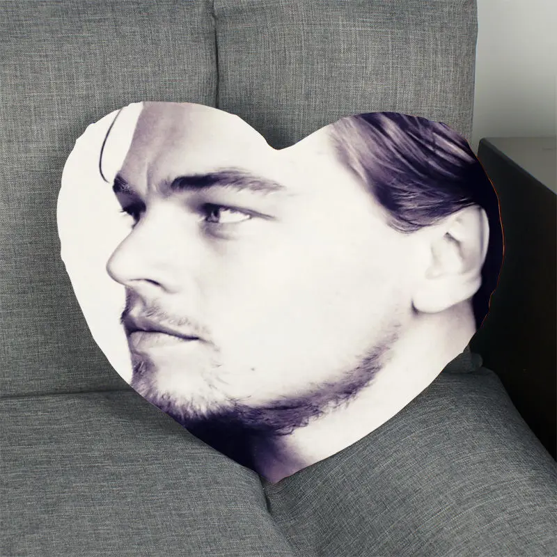 Наволочка Leonardo DiCaprio в форме сердца, атласная тканевая подушка, чехол для дома, спальни, свадебное украшение, наволочки - Color: 11