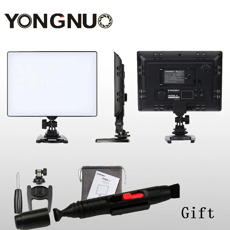 

YONGNUO YN300 Air Ultra Thin LED Camera Video Light 3200K-5500K for Canon Nikon Pentax Olympas Samsung DSLR & Camcorder