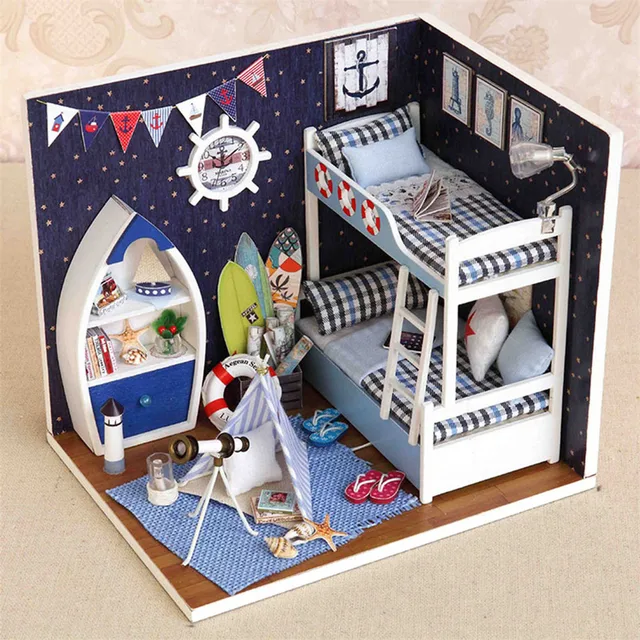 Special Offers 1Set Kids DIY 3D Wooden Dollhouse Miniature Dining Room Model Kit With Cover And LED furnitures Handcraft Miniature Doll house Special Offers 1Set Kids DIY 3D Wooden Dollhouse Miniature Dining Room Model Kit With Cover And LED furnitures Handcraft Miniature Doll house