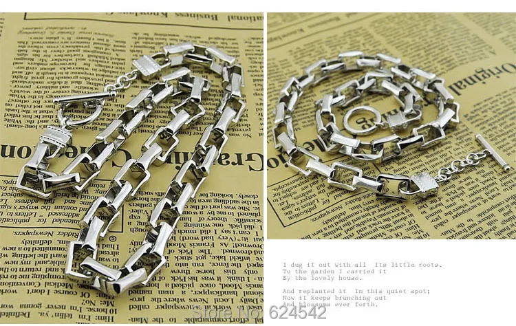 Бренд ювелирных изделий крутые мужские ожерелья. 925 стерлингового серебра прямоугольная цепь. Толщина цепи мужские ювелирные изделия