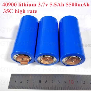 

3pcs 40900 lithium 3.7v 5.5Ah 5500mah 5ah battery lipo cell li-ion 30C High rate 50C for diy 12v car jump starter Power tools