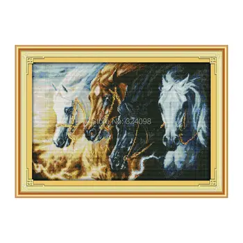 

Wholesale Needlework,Stitch,11CT 14CT Cross Stitch,Sets For Embroidery Kits,Galloping steed (2) Counted Cross-Stitching