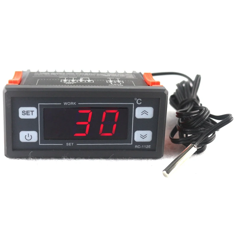 ac digital termostato regulador de temperatura controlador com sensor ntc display led