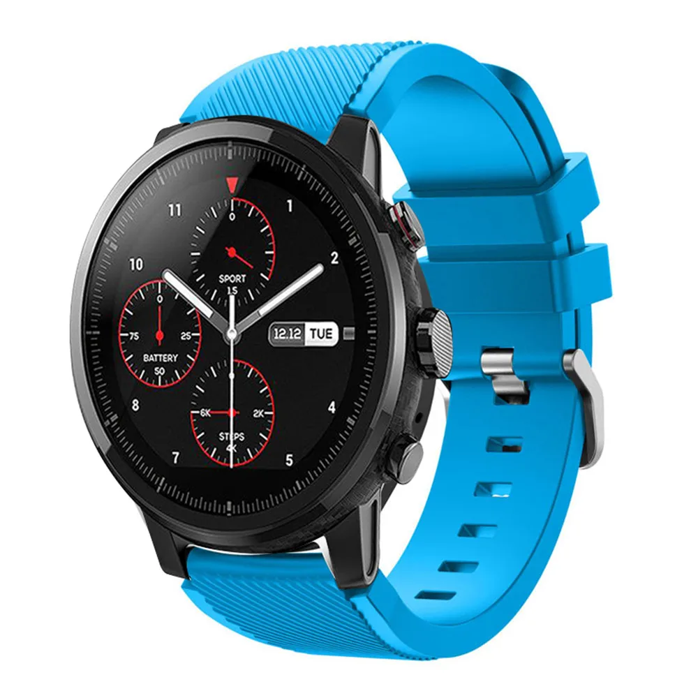 22 мм силиконовые спортивные часы ремешок для samsung Шестерни S3 ремешок для смарт-часов для Xiaomi Huami Amazfit Stratos 2/2 s сменный ремешок для часов