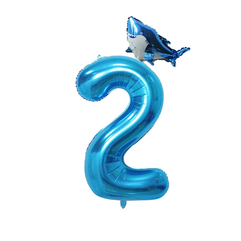 2 шт Мини шара день рождения шары 32 дюймов синий 0-9 фольгированный номер шар детский душ морская тематическая вечеринка на день рождения украшения
