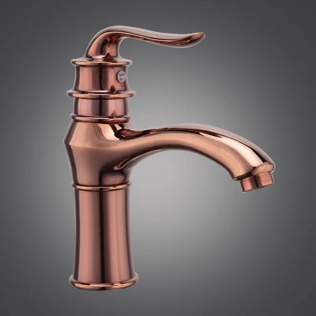 Us 46 22 38 Off Free New Rose Gold Bathroom Sink Tap With Single Handle Solid Brass Golden Basin Faucet In