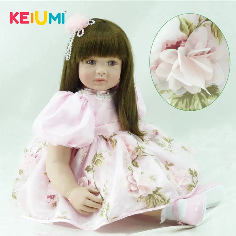 

22inch Silicone Reborn Baby Boneca Looks Like Real Girl Reborn Doll 55 cm 2019 New Design Toys For Kids Birthday Gift
