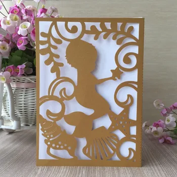 

20pcs/lot Laser Cut Boy Pattern Invitations Card Baby Shower Decorations Greeting Blessing Card Event Party Favor