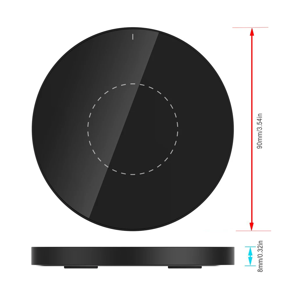 BBSW Aluminum & Acrylic 5W Qi Wireless Charger Charging Pad For iPhone X 8 SAMSUNG Galaxy Note 8 S8 Plus S7 S6 S6 Edge+ Note 5  (3)