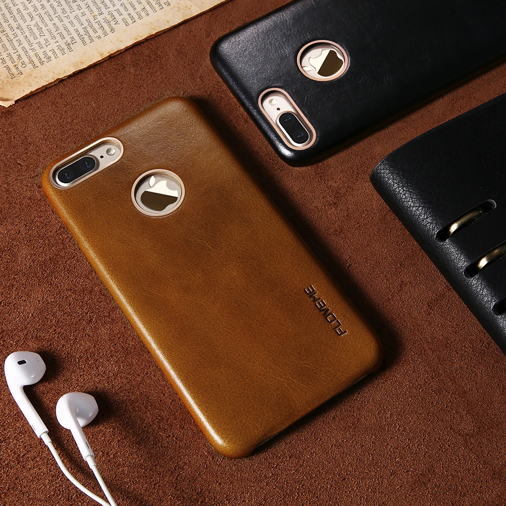 FLOVEME Genuine Leather Case For iPhone 7 6 6S Plus Luxury