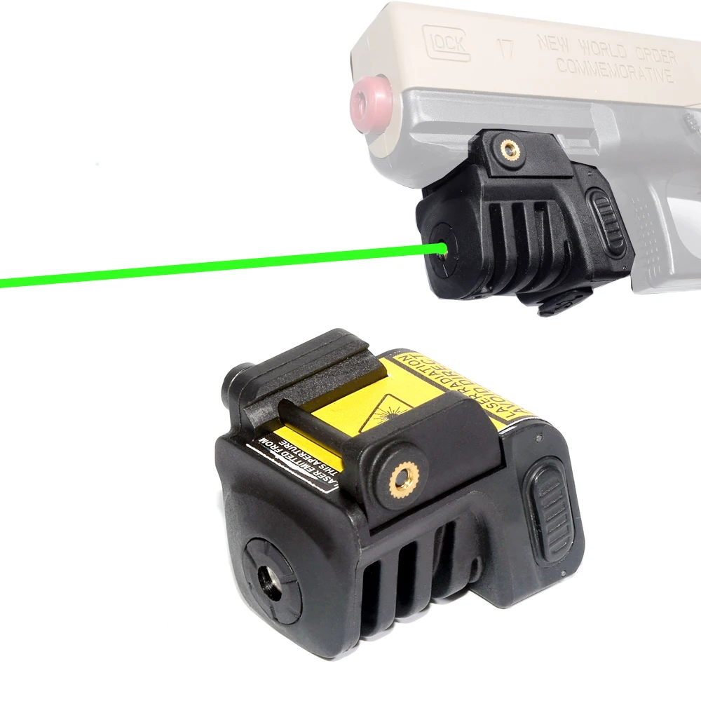 Micro Green Dot Pistol Laser Compact Tactical Green Laser Sight Scope for Most Handguns Fit 20mm Rail boresighter scope alignment device rifles pistols handguns firearms bore sight kit
