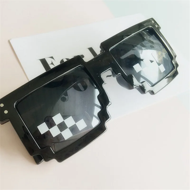 

Classic Sandbox game Minecraft Glasses Rimless Steampunk Goggles Thug Life Mosaic Quadratic element Funny Cosplay Sunglasses