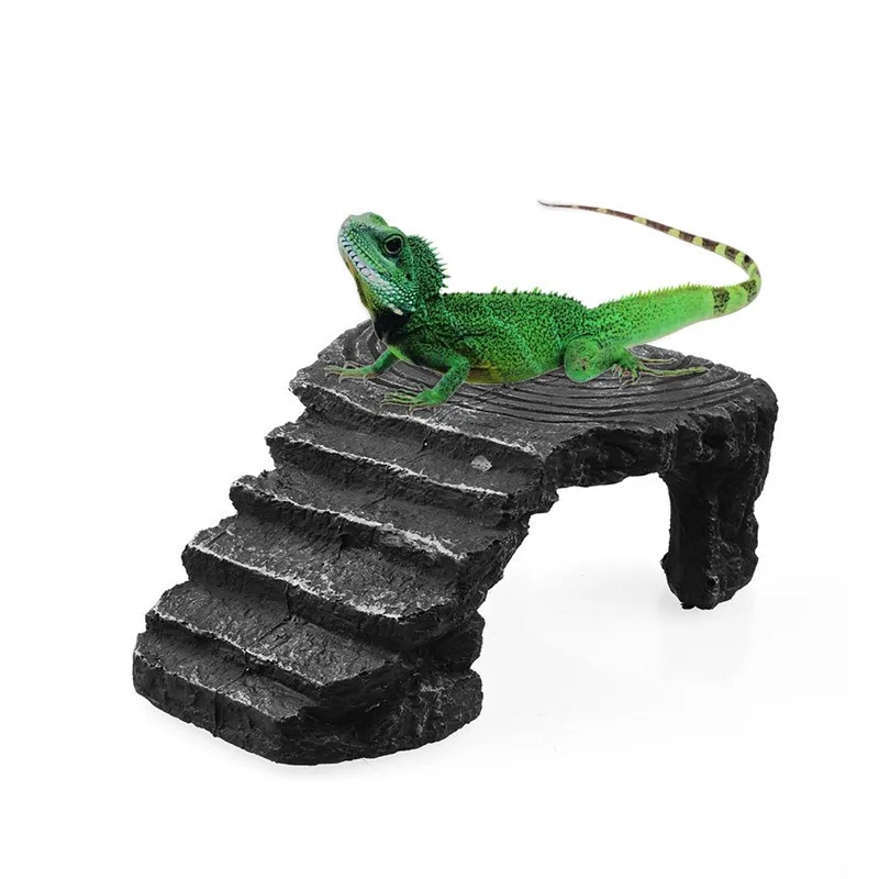 Resin Turtle Tortoise Basking Platform Corner Ramp Reptile Cave Newest
