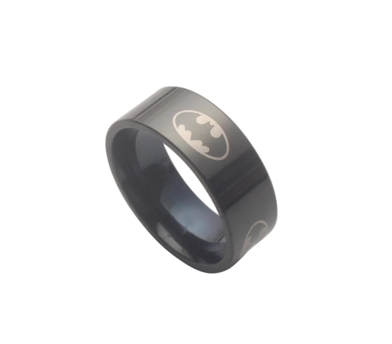 6 шт модный титановый Бэтмен из нержавеющей стали кольцо