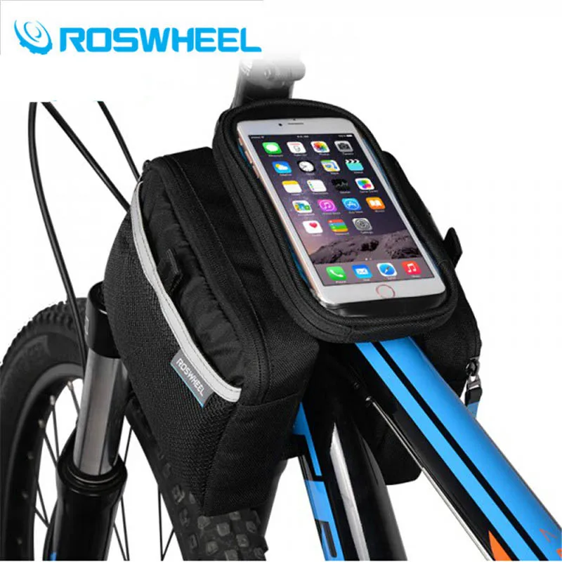 ROSWHEEL велосипедная Рама с передней головкой водонепроницаемая сумка и двойная