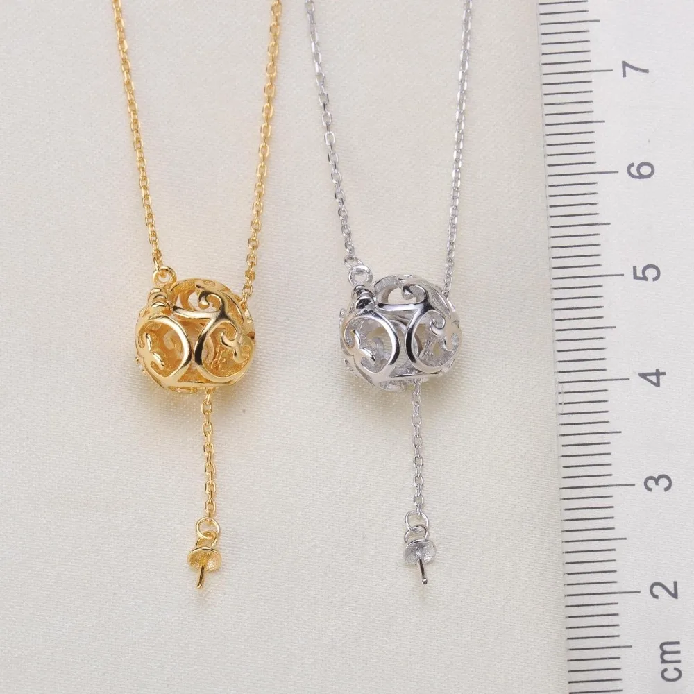 Beste 2 Kleur 925 Sterling Zilveren Parel Ketting Ketting met Hanger Bevestigingen Ketting Bevindingen Sieraden Onderdelen Fittings Accessoires