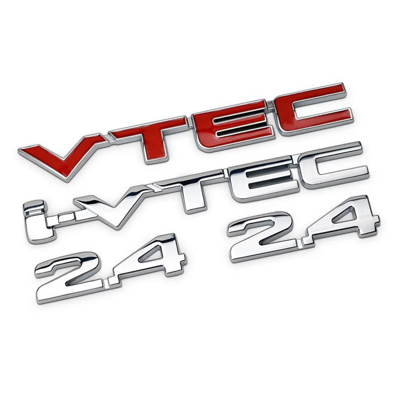 Metal I Vtec V Tec 2 4 Car Sticker Emblem Chrome Badge Decals For