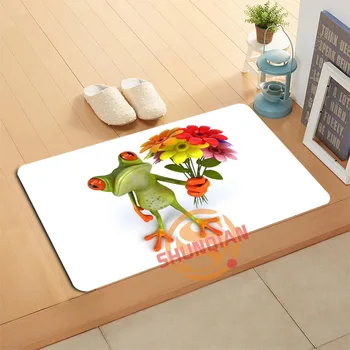 

Custom Frog Doormat Bath Mats Foot Pad Home Decor Bathroom Mats Door Mat Floor Mat A320#91