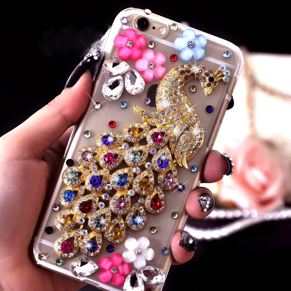 Colorful peacock + flower