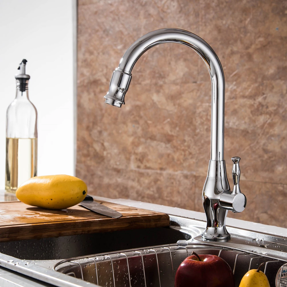 Kitchen Faucet 360 Degree Rotation Rule Shape Curved Outlet Pipe Tap Basin Plumbing Hardware Sink Fauce Torneira Cozinha14